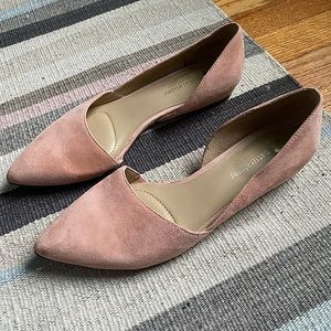 Naturalizer Samantha Pink Suede Flats, Size 8.5 US